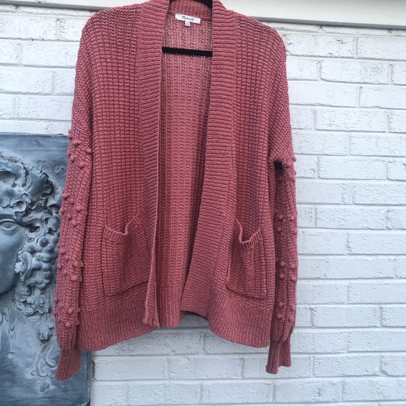 Madewell Bobble Cardigan Sweater Open Front Pockets Oversized Size xxs - Picture 8 of 12